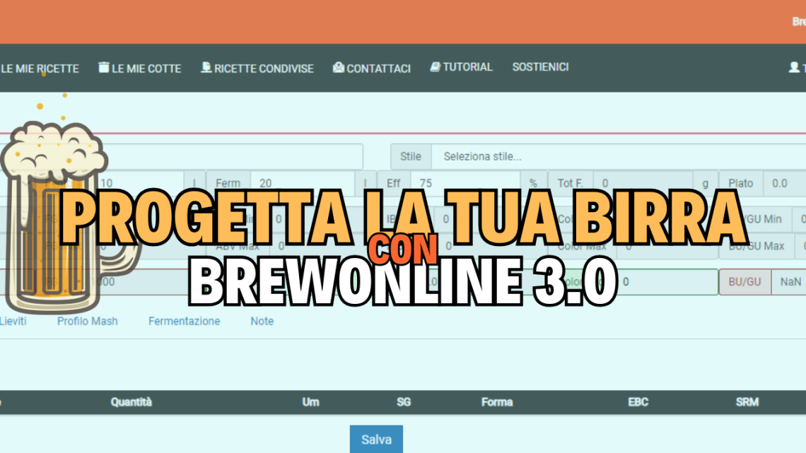 Progettare la birra con Brewonline 3.0
